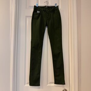 Mavi Dark Green mid rise Skinny Jeans